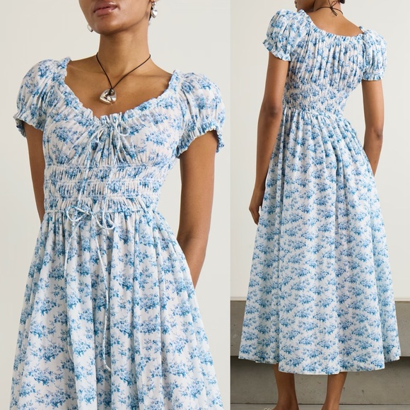 Doen Dresses & Skirts - Doen Ashlynn Dress in Bleu Rosier Floral